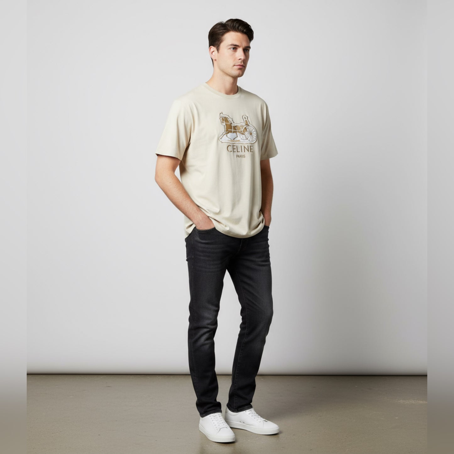 Premium Embroidery Chest Patch Tshirt