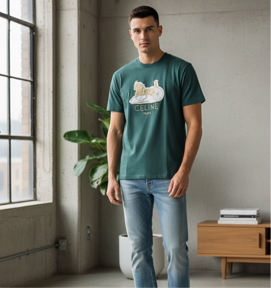 Premium Embroidery Chest Patch Tshirt