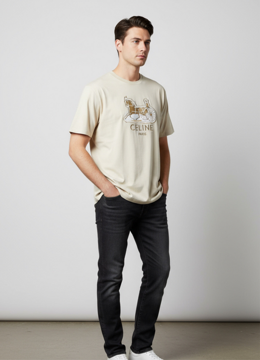Premium Embroidery Chest Patch Tshirt