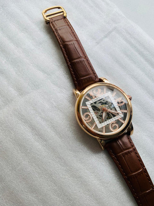 Cartier Automatic Leather Watch