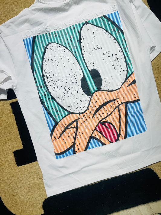 Back-Printed Drop-Shoulder Tshirt